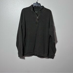 Woolrich Men Half Zip Dark Green‎ Long Sleeve Pullover Sweater/Shirt size L